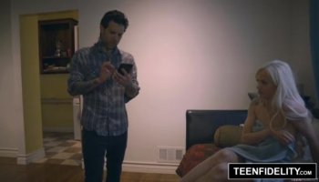 Blonde teen gets an anal lesson in biology class