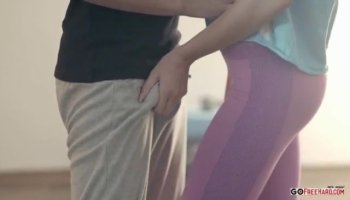 Schoolgirls in a threesome